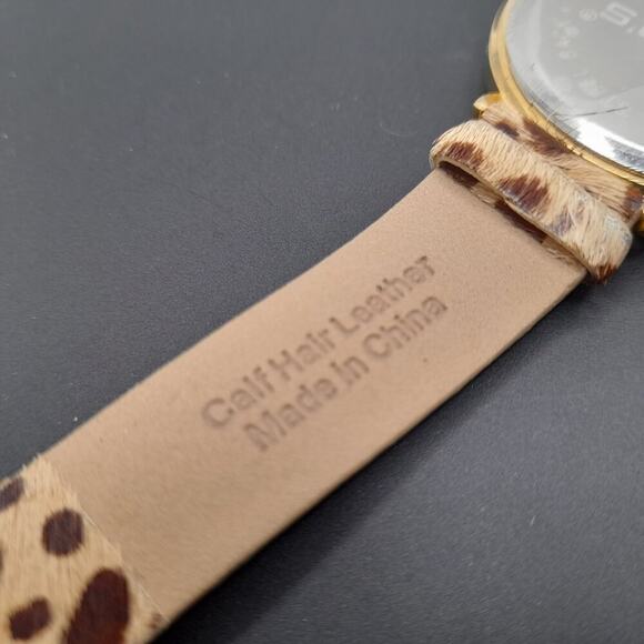 Chico's Animal Print Black Face Watch, Calf Skin Band, Needs Battery, 9 1/2 Inch - Picture 10 of 12